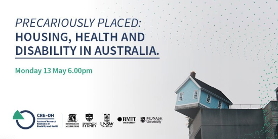 HlthEquityMDHS's tweet photo. Tonight: Join us for a discussion on #housing #health and #disability with @MaresPeter @ZoeAitken11 @rebecca_bentley @Oliver6195 @Joseph_C_mctwo @unimelb Presented by @DisabilityHlth and @mdi_unimelb Bookings: https://t.co/NvD5cdjUYq https://t.co/dp4yR471FD