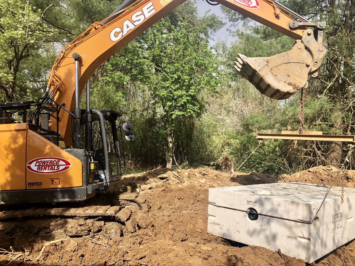 PrecastNJ's tweet photo. Mud is 💩. Luckily for you, our tanks are designed to be light enough to carry through mud, as well as many other adverse site conditions. Demand the best. Demand Flemington Precast. #PrecastNJ https://t.co/J44nGZBYzr