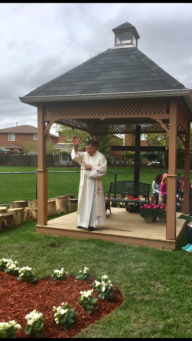 St. David’s Angel Garden is blessed by Father Ernie during Catholic Education Week <a href="/ycdsb/">York Catholic District School Board</a> <a href="/abfalconi/">Ab Falconi</a>