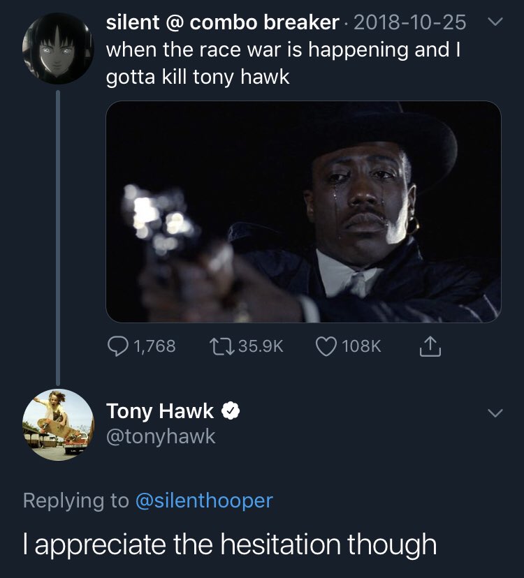Happy birthday Tony Hawk and thank you for the two best messages to come out of this app 