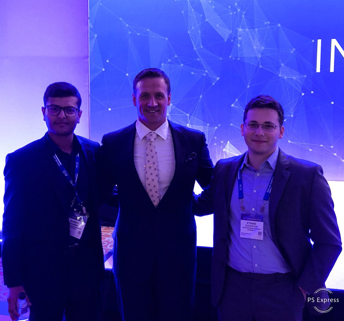 YACG_Cleveland's tweet photo. This year's @ACG_CLE Cup winning team (@cwru students Ethan Glickstein, Shrey Agarwal, Ashley Carnes, and Jake Micham) went to @ACGGlobal #Intergrowth2019 and had an amazing experience making connections and rubbing elbows with @AROD and @RyanLochte! #PrivateEquity #MandA #Deals https://t.co/aQylDJ2Lq2