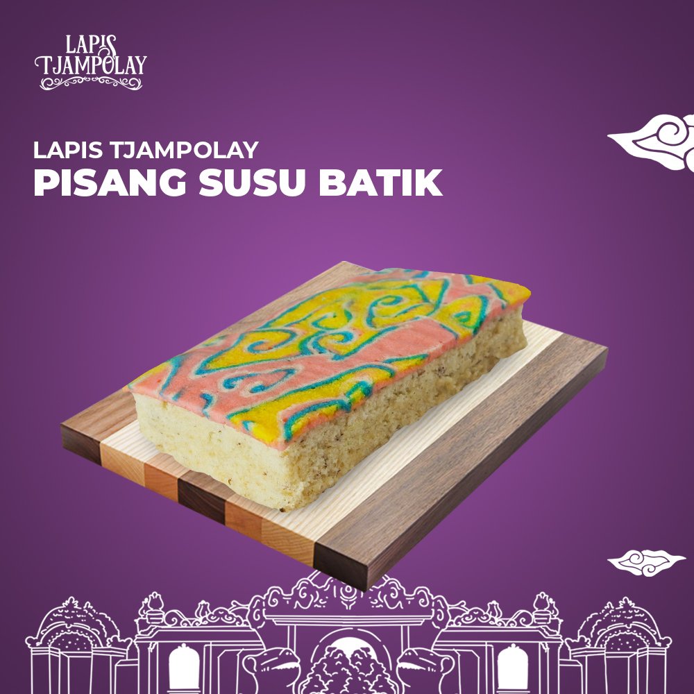 lapistjampolay's tweet image. Bicara soal rasa, sudah tentu rasa manis legit dan harumnya #LapisTjampolay #PisangSusu Batik mengundang selera siapa saja. 
.
Harga mulai Rp 25.000 
. 
Tersedia rasa 
+ Pisang Susu 
+ Mangga Gincu 
+ Choco Pandan 
+ Coffe Mocca 
. 
Ayo borong di toko terdekat!