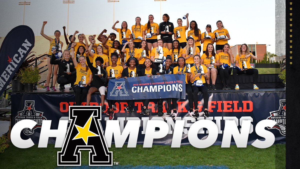 GoShockersTFXC's tweet photo. Shocker women claim their seventh outdoor conference title in last nine years and the first in the American Athletic Conference. #watchus https://t.co/8bNIEz2gY3