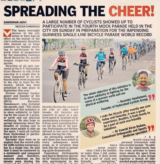 VJChronicles's tweet photo. #GWR #GuinessWorldRecord #Practisesession #Cyclists #Singleline #BicycleParade #HCG #cyclistsgroup #hyderabadcyclists #cycling #hyderabadcyclistsgroup https://t.co/S5pKZz318m