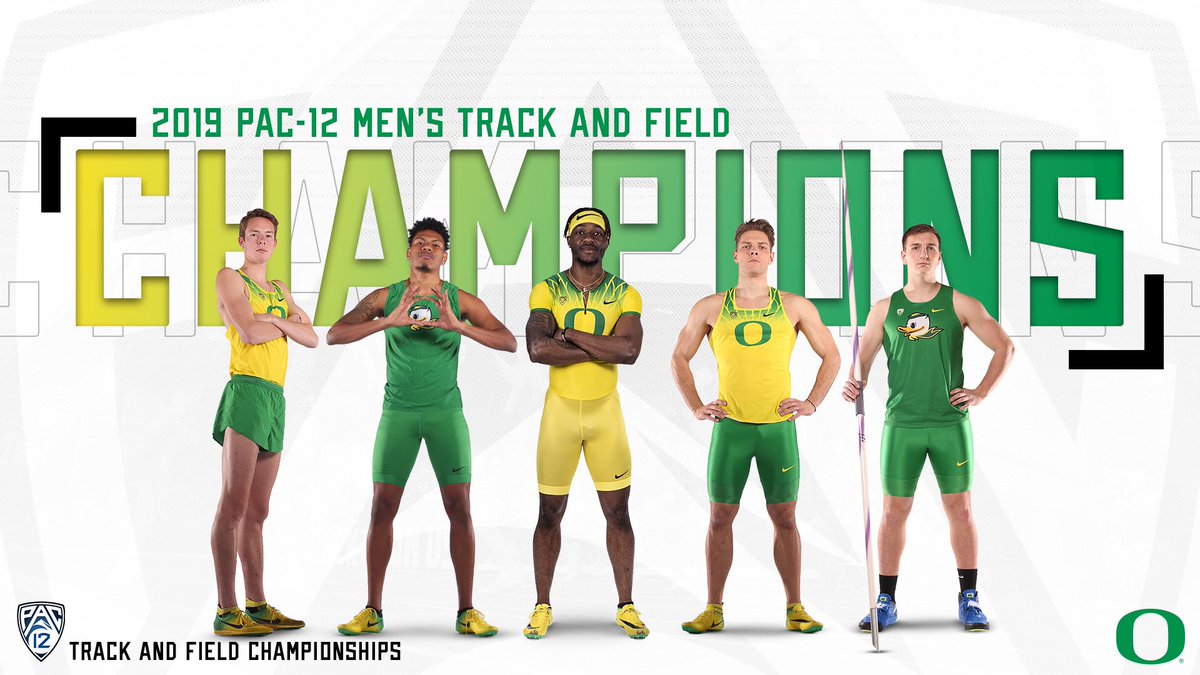 Is it cool if we call it the Pac-1️⃣3️⃣ for awhile?

Eight titles and 173 points later, the Ducks are the 2019 #Pac12TF Champions once again!

The Men of Oregon push their conference winning streak to 13 straight.

#GoDucks