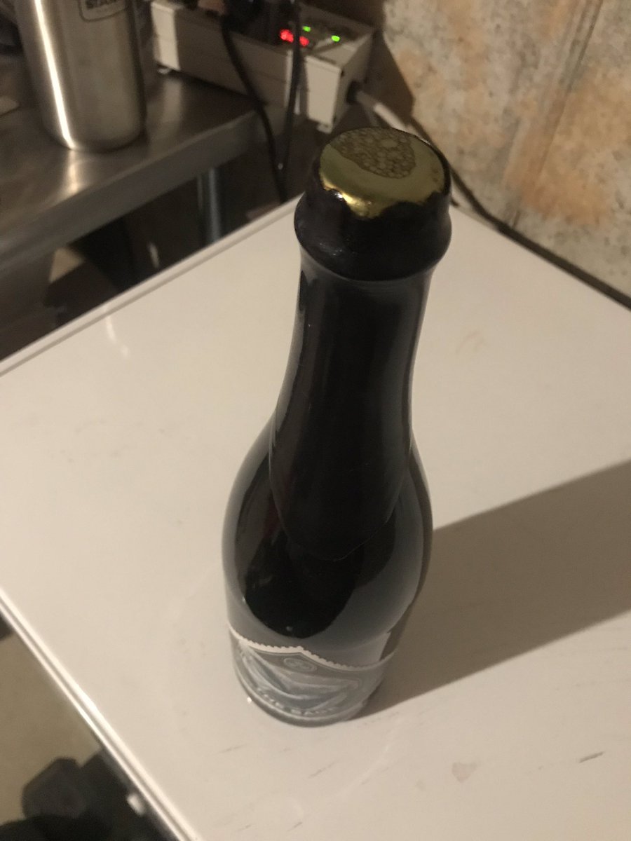 Guessing this will be another bad bottle of Sage <a href="/SMBbeer/">Six Mile Bridge Beer</a>?  😞  Sitting in the cool basement was enough to crack the wax off all by itself.