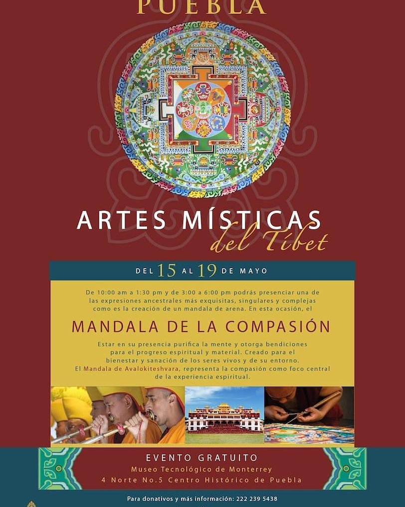 elmuitec's tweet photo. El próximo miércoles 15 de mayo el #MuseoTEC de transforma y recibimos monjes tibetanos que realizarán un mandala durante 5 días.
#EAAD_SUR #EAAD #TecDeMonterrey #TíbetEnElMuseo #TíbetEnElTec #MandalaEnPuebla
@TECcampusPUE @VisitaPuebla @Noche_de_Museos @WeLovePuebla https://t.co/T2HDaGWtg0