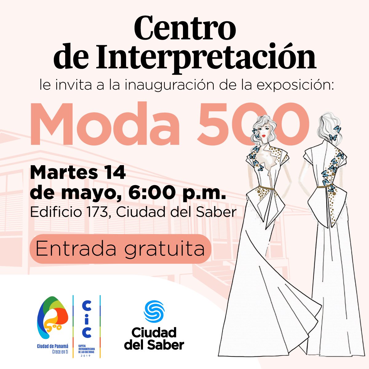 Ciudadpanama500's tweet photo. .#Moda500 cambia de ubicación.🌟Ahora se exhibirá en el Centro de Interpretación de @CiudaddelSaber.💥Esta es una muestra inspirada en la historia de la indumentaria panameña como parte de la celebración #PANAMA500 y de la Capital Iberoamericana de las Culturas 2019. #HaciaLos500 https://t.co/Yd3PLtqxJ7