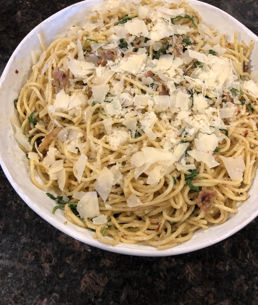 .@chrissyteigen my daughters made me your Cacio E Pepe for Mother’s Day! How good does it look??