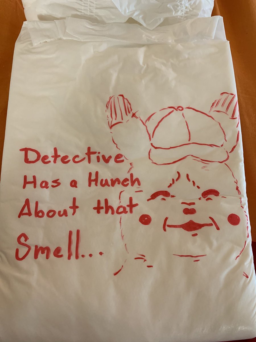 BellsNotepad's tweet image. Something a little different. I saw Detective Pikachu today with some friends and did a little diaper doodling~