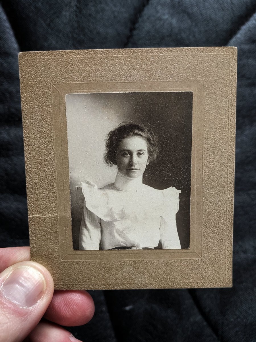 The pleasure of found vintage #photography. Beautifully made photo objects filled with so much mystery. I saw this at my folks' house today. Who was this person? I'll never know but man, what a picture! Just an incredible portrait.