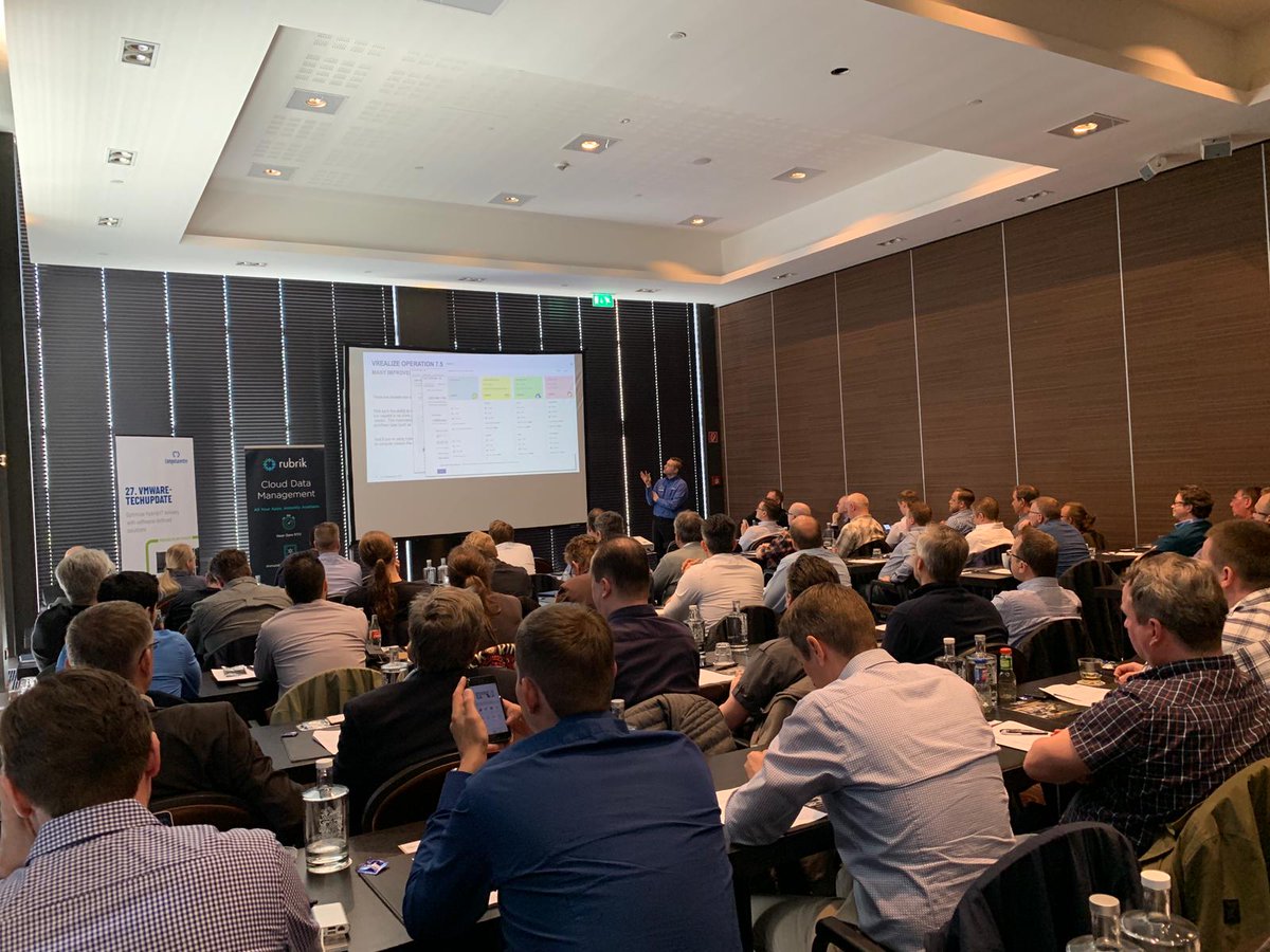 MarcHuppert's tweet photo. Completely full house at our @computacenterDE #VMwareTechUpdate today in #DUS
#LoveIT https://t.co/xH6G3fore9