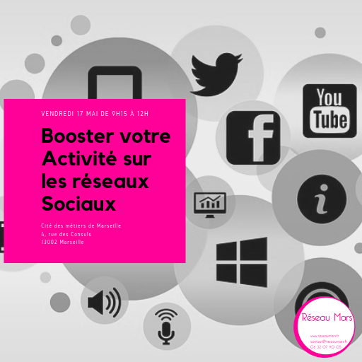 ReseauMars's tweet photo. Démarrer et/ou Booster vos Réseaux Sociaux, c'est Vendredi !
Pour Réserver : https://t.co/XGSS5dn5w0
#Marseille #reseauxsociaux  #entreprenariatféminin
@MarseilleMDC @etp_elles @PotentiellesJEF @Potentielles @Citedesmetiers @CCI_MP @CMAR_PACA @poleemploi_paca @OLAcompta https://t.co/UCsK26Le9l