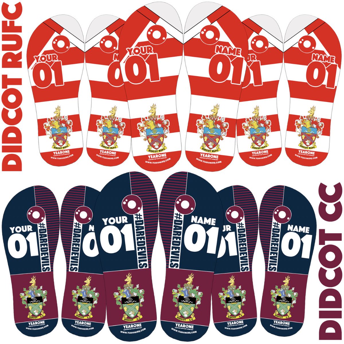 YearoneHQ's tweet photo. Boundary Park is going to sound flipping great with these beauties. @didcotcc @DidcotRUFC #didcotrugbyclub #didcotcricketclub
Head on over to the website and check them out https://t.co/cwQKHgHomC
#teamwear #flipflops #summer #cricket #rugby #customflipflops #customgifts #unique https://t.co/8WdlpEpRi6