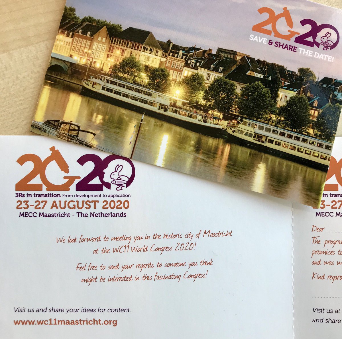 WC12Canada's tweet photo. We cordially invite you to submit proposals for symposia, workshops, round tables or other sessions on topics related to #3Rs for consideration in 11th World Congress on Alternatives and Animal Use in the Life Sciences, August 23-27, 2020 in Maastricht, Netherlands. https://t.co/mLV70N4i2u