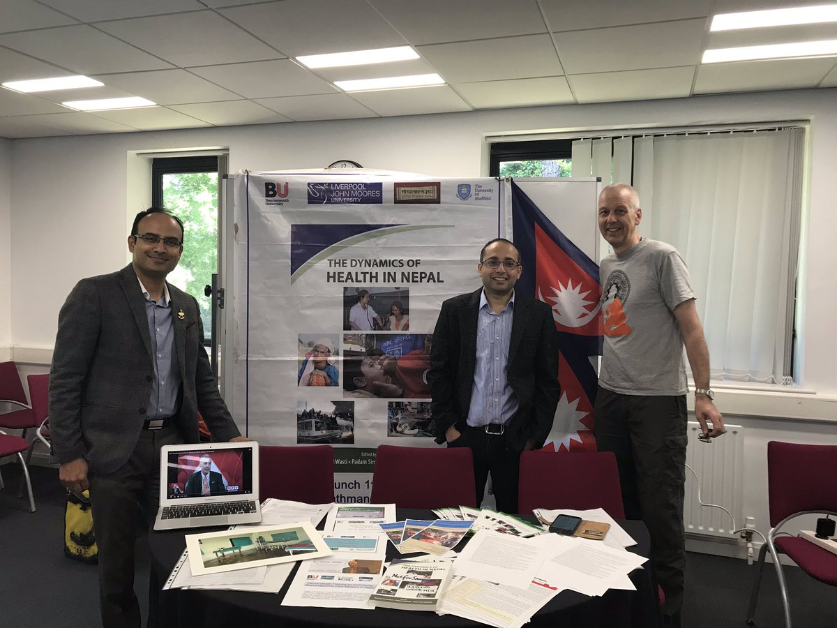 Promoting Health in Nepal as part of #charityimpactBU with @EvanTeijlingen <a href="/iresearch/">Pramod Regmi</a> <a href="/iamnaryal/">Nirmal Aryal</a> <a href="/SimkhadaBibha/">Bibha Simkhada</a> <a href="/BU_Research/">Research @ Bournemouth University</a> <a href="/Nursing_BU/">BU Nursing</a>
