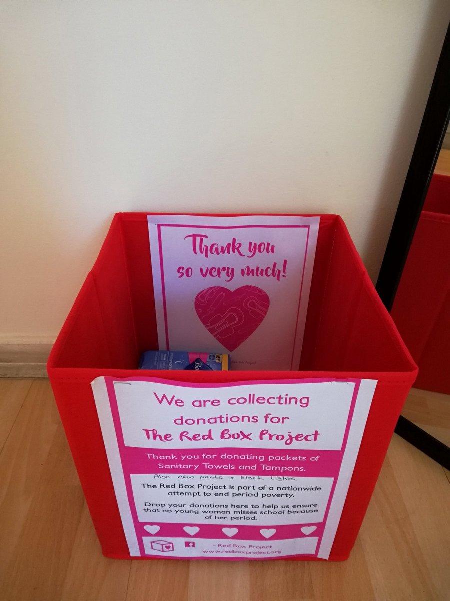 We're proud and excited to announce that we are now a collection point for <a href="/RedBoxProject/">The Red Box Project</a> #Endperiodpoverty #Preston
