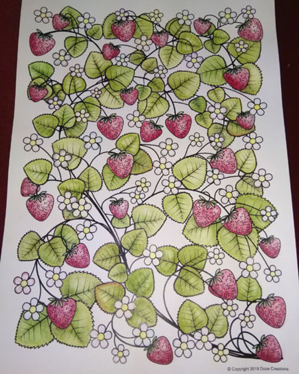 DoceCreations's tweet photo. Strawberry Dream coloured with #FaberCastell #Watercolour #pencils
Design available at
https://t.co/UnGxfGQneQ
#StrawberryDream #docecreations #etsy #adultcoloring #inspirationalcoloring #coloringpage #relaxingcoloring #instantdownload #printabledesigns #Flowerdesign #pencils https://t.co/5kIZb1HNZQ