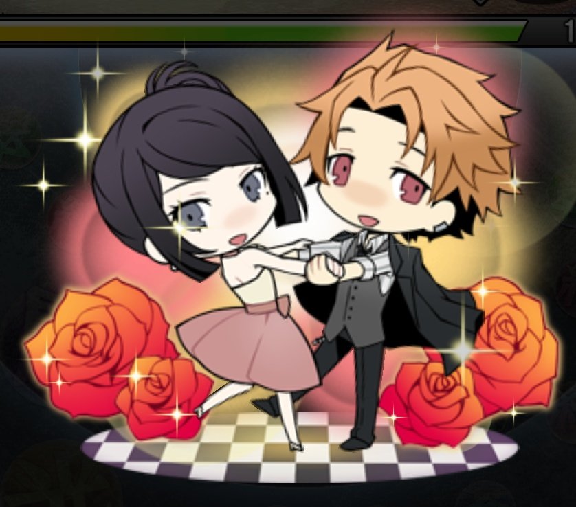 [She's arrived at the party with her arm around <a href="/prefernettles/">tanizaki</a>. They're just wearing their looking sharp outfits from Mayoi because I'm lazy-]