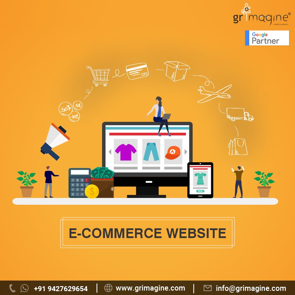 grimagine's tweet photo. Do you want to redesign your E-Commerce Website?
Your website needs to update with latest technology, get started with #GRImagine 
To know more call us on +91 79 40054643 or visit us at https://t.co/XHHQ7KEo0u https://t.co/fvWKyWj51e