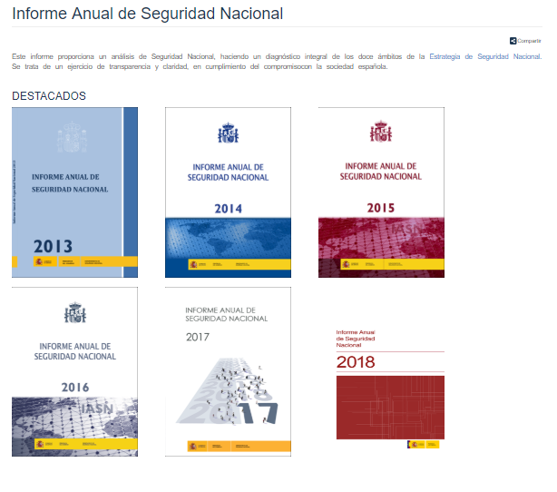 dsn's tweet photo. #ConoceDSN Informe Anual de Seguridad Nacional 2018🇪🇸➡️#IASN2018 ➡️Consulta Informes Anuales #SegNacional años anteriores ➡️ https://t.co/1rYvSC0vdd https://t.co/W3gM42iSrd