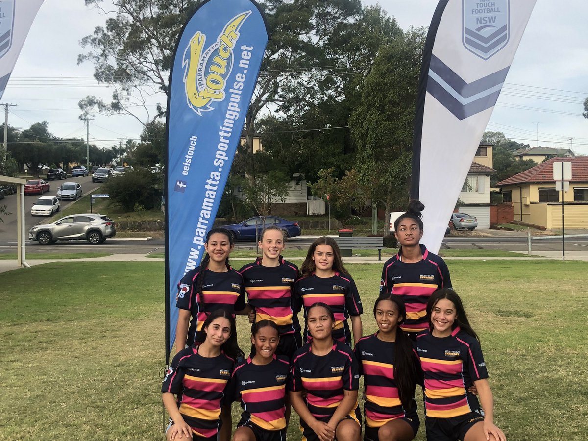 Ricky_Hetho13's tweet photo. The drop kings of the 2019 @nsw_touch @ParraTouch 9/10 All Schools Girls competition Westfield Sports HS claim their maiden title. #Champions #statefinalbound https://t.co/a3YbAk7wW6
