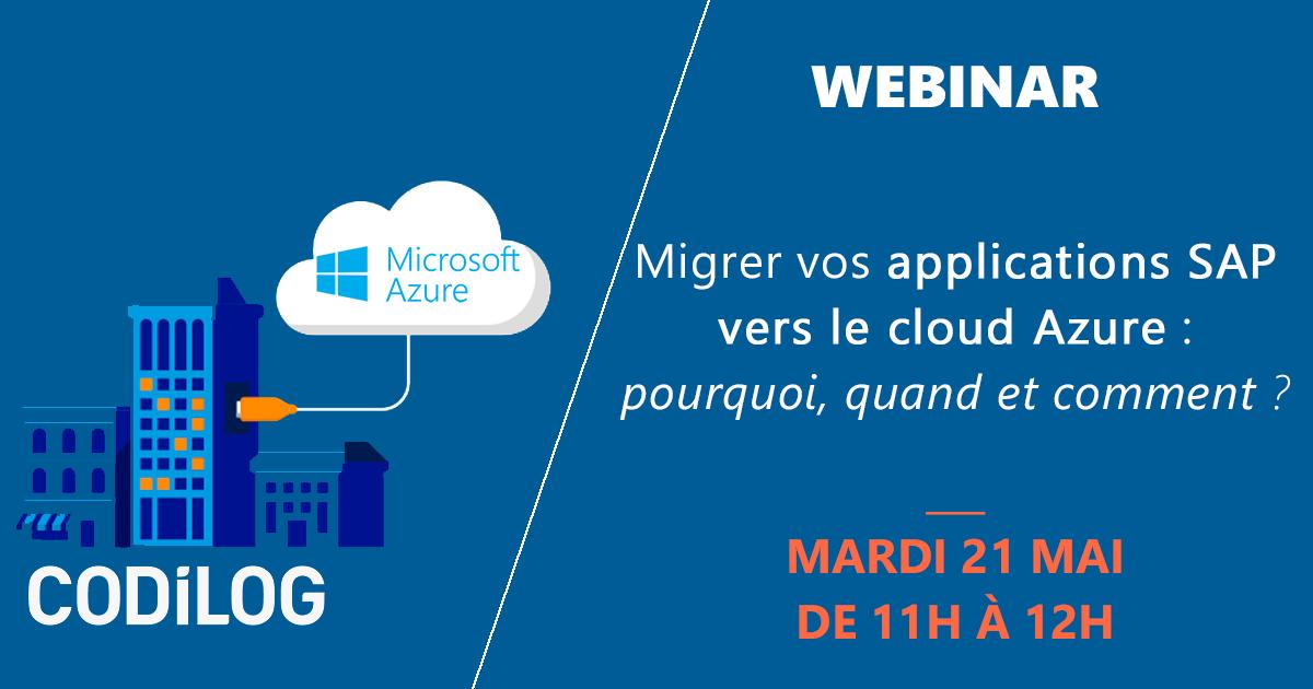 Azure_France's tweet photo. 📢🗓 Notre partenaire @CODiLOG vous convie à un webinar mardi 21 mai à 11h : pour tout savoir sur la migration de vos applications #SAP dans le cloud #Azure !
Pour s’inscrire : https://t.co/OyoQ82GdAC #SAP4HANA https://t.co/YmeHoUCOkd