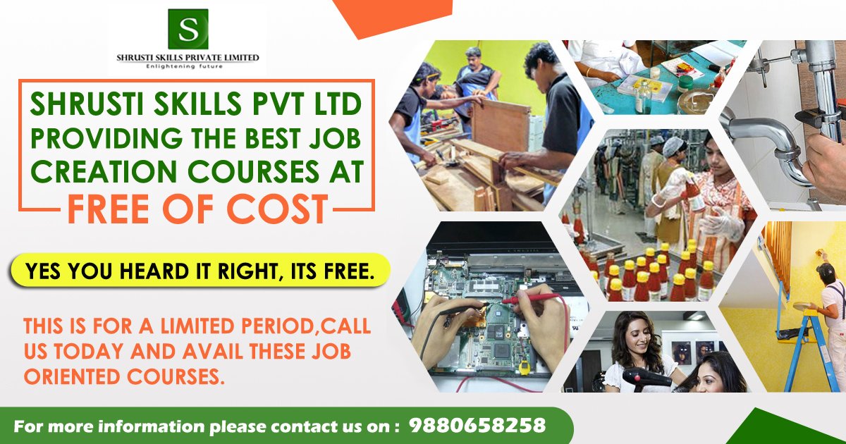 shrustiskills's tweet image. #skills #training #freetraning How many times have you dreamt of learning new skills free of cost? We fulfill those dreams of through our skill development courses.