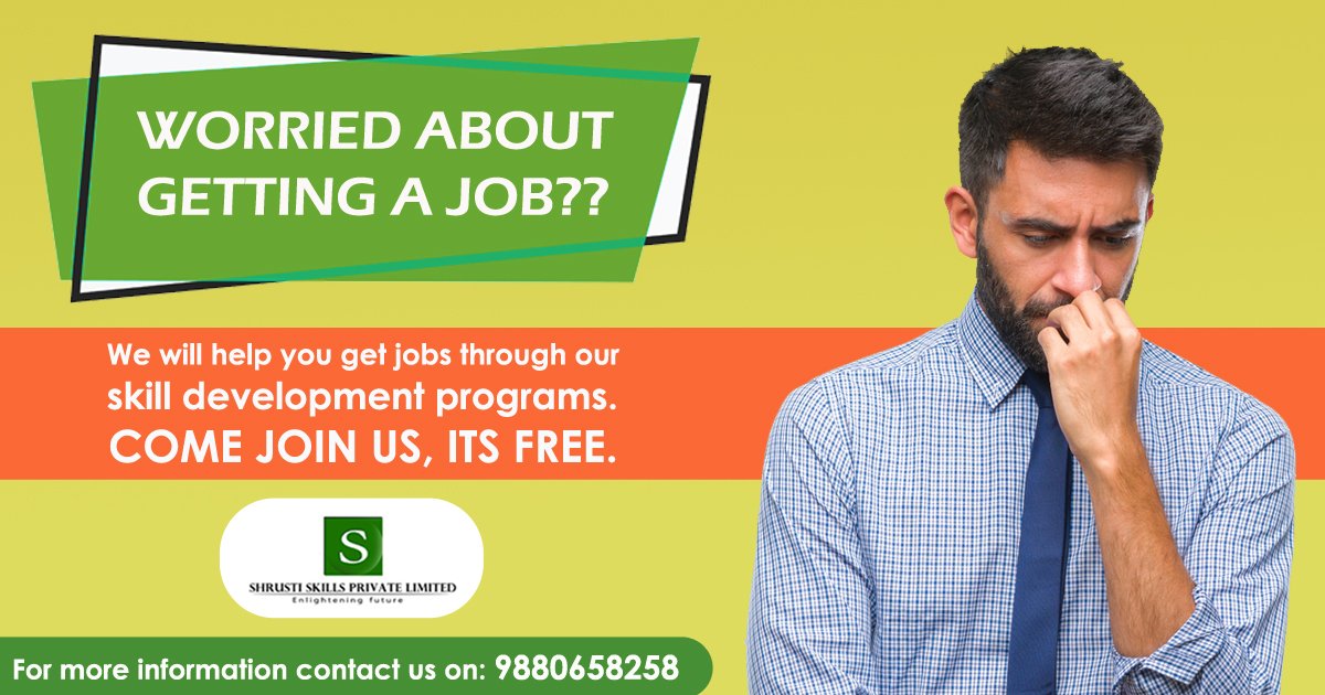shrustiskills's tweet image. Getting Jobs made easier now through Shrusti Skills. It&apos;s Reliable and FREE.#skills #training #freetraning #bangalore