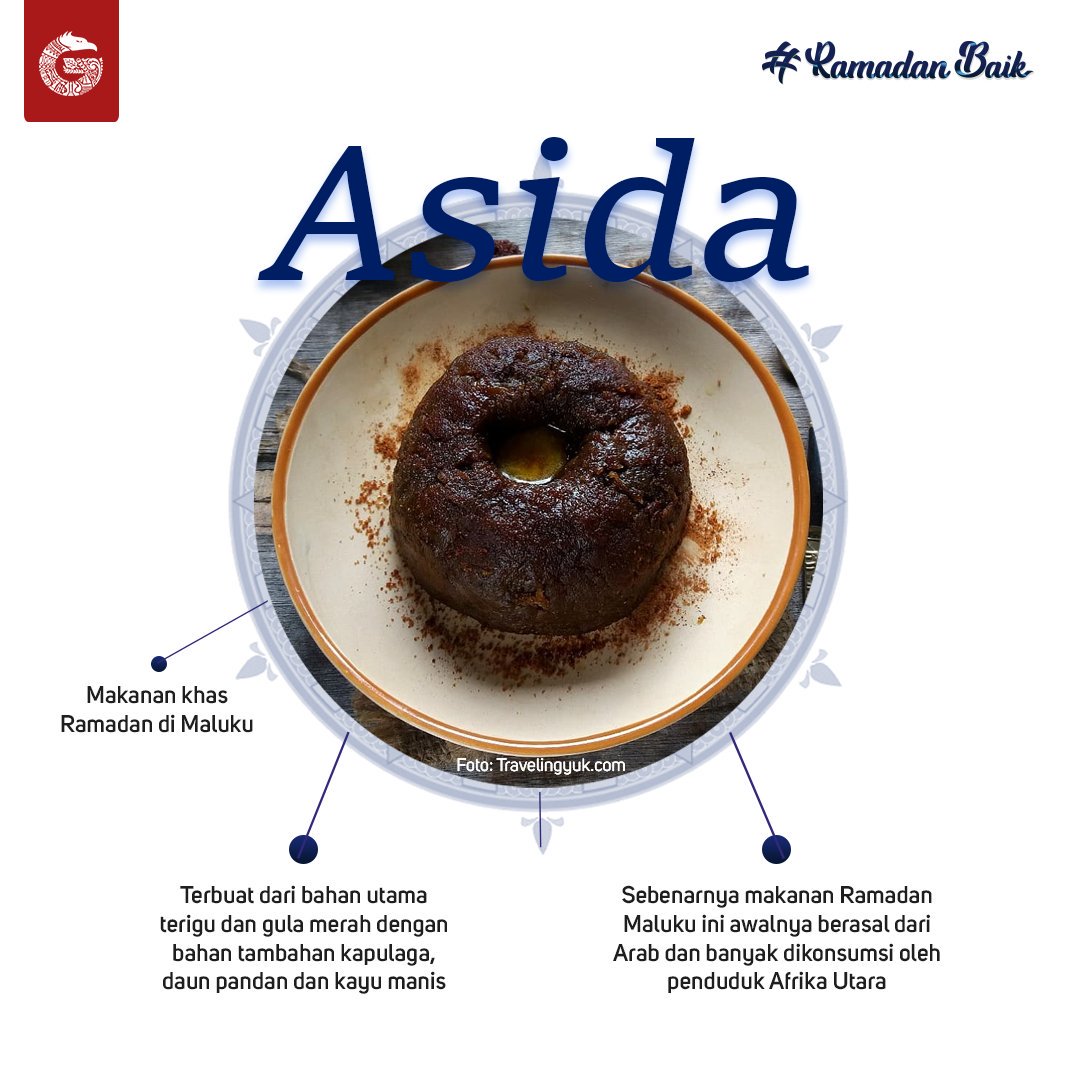 GNFI's tweet photo. Teksturnya juga tak sekenyal dodol karena tidak terbuat dari tepung ketan tetapi dari tepung terigu.
Di Ambon, kue ini hanya bisa dijumpai setahun sekali yakni hanya ada pada saat Bulan Puasa.
#GNFIramadan #RamadanBaik #Asida #Ramadan https://t.co/IBhSyfxNbQ
