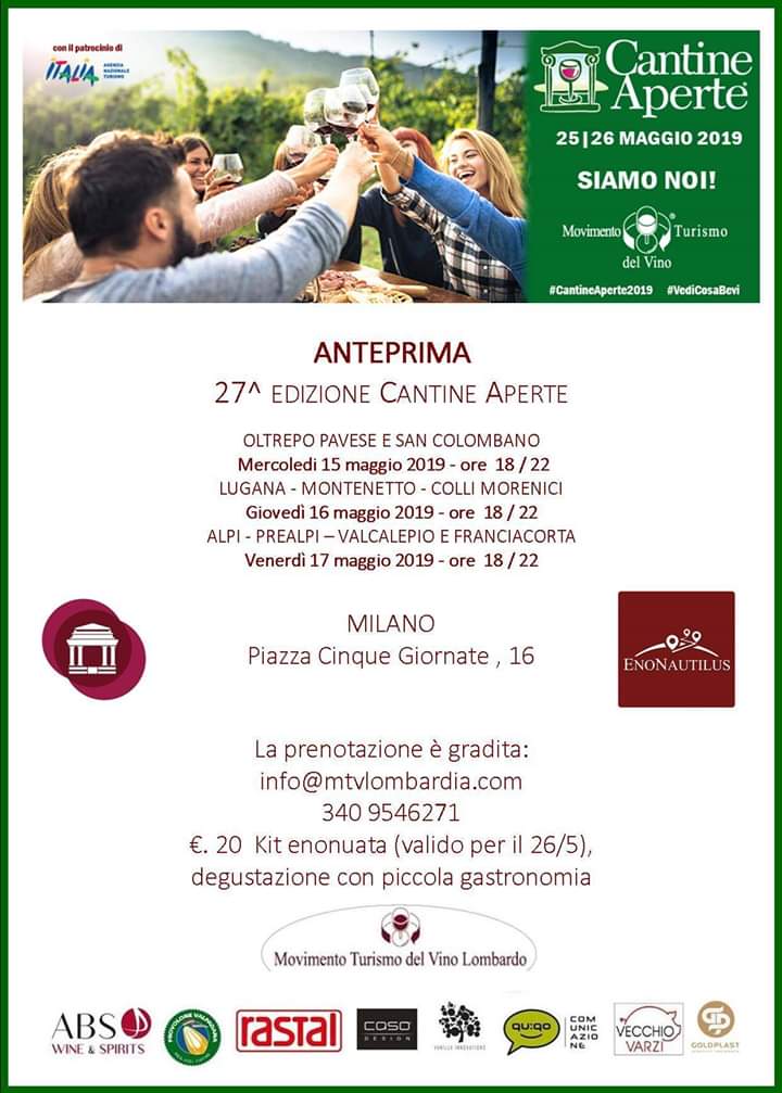 Marco_K18's tweet image. #degustazioni #nonsolodegustazioni
#vino #nonsolovino = #enoturismo = #CantineAperte2019
27° ed. #CantineAperte
15-17 Maggio #Milano @laportadelvino
#enonauti #winelover #Wine 
@MTV_Lombardia  
@VanillaInn @inLOMBARDIA