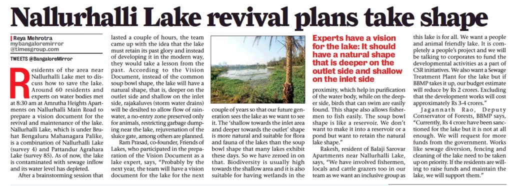 unitedbengaluru's tweet photo. Inclusive Community & Citizen driven approach to reclaiming lakes like the ones inspired by #FriendsOfLakes is the only saving grace for our city’s depleting waterbodies.
Kudos to the residents of #Nallurhalli & all the best to their endeavour.
#ReclaimingBengaluru https://t.co/8hgolGA1M9