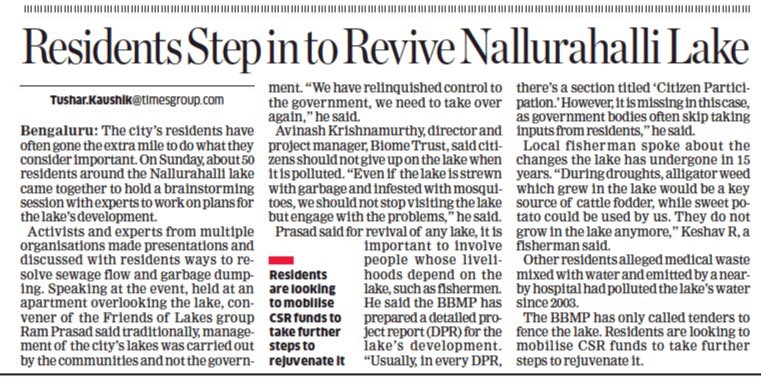 unitedbengaluru's tweet photo. Inclusive Community & Citizen driven approach to reclaiming lakes like the ones inspired by #FriendsOfLakes is the only saving grace for our city’s depleting waterbodies.
Kudos to the residents of #Nallurhalli & all the best to their endeavour.
#ReclaimingBengaluru https://t.co/8hgolGA1M9