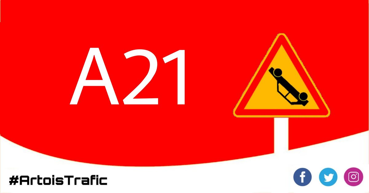 Artoistrafic's tweet photo. #Accident mortel sur #A21 sens Aix-Noulette vers Valenciennes proche de #Lievin. https://t.co/kIxpGEqvBx