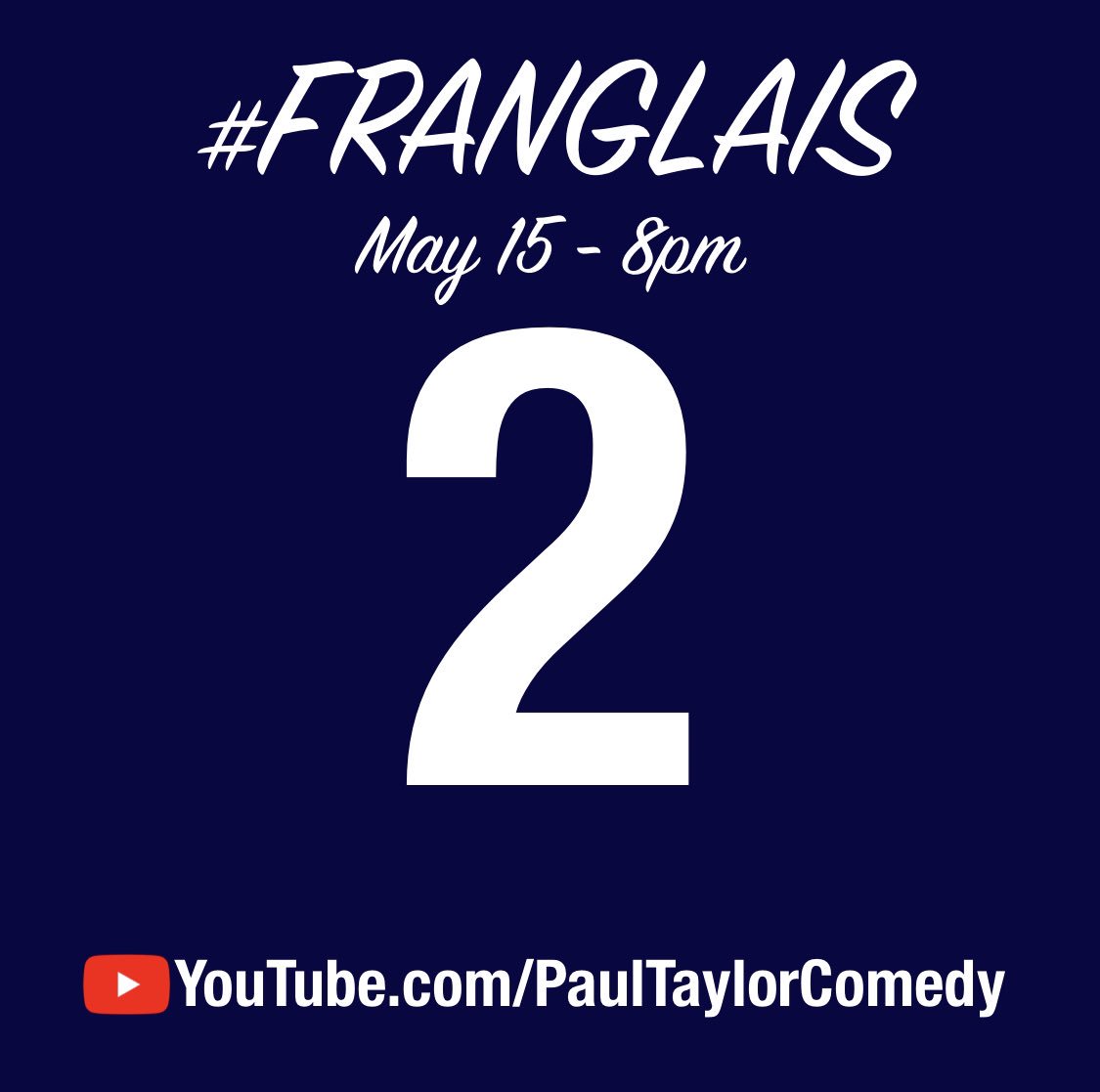 ptcomedy's tweet photo. HERE WE GO! I’m releasing my stand up show #FRANGLAIS on YouTube in 2 days. Set your alarms and notifications! https://t.co/tzOIuhrpvX