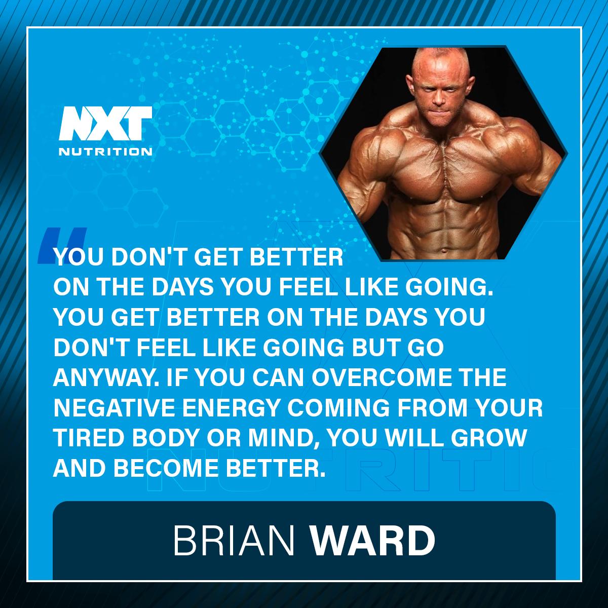 It's the days when you don't feel like turning up that make a difference 👊 well said Wardy!

#TeamNXT #NXTNutrition #Bodybuilding