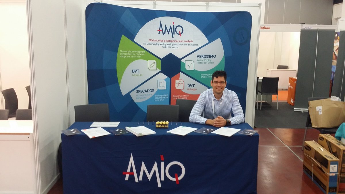 amiq_eda's tweet photo. Stop by @amiq_eda booth# F3 at #Chipex Israel. Our team is ready to walk you through what's new lately in DVT, Verissimo or Specador, hear your feedback or only for a friendly handshake and chat. https://t.co/hhr0qGehhB