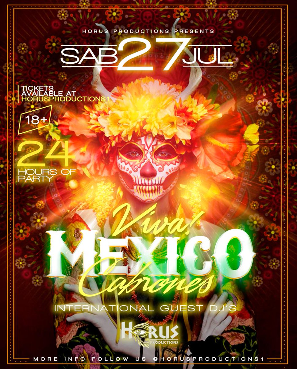 perea_tatan's tweet photo. HORUS PRODUCTIONS siendo  la empresa con la mejor produccion del pais 

Te trae una TEMATICA unica

         🤠VIVA MEXICO                      CABRONES🤠

EL 27 DE JULIO HAREMOS UNA FIESTA DE 24 HORAS CONTINUAS😎

#horusproduction #horusfamily   #vivamexicocabrones https://t.co/beGoJXhj63
