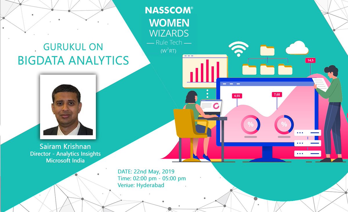 NasscomWWRT's tweet photo. #WomenWizardsRuleTech #Gurukul session with @Sairamkrishnan Director - Analytics Insights @MicrosoftIndia on 22nd May in #Hyderabad https://t.co/P6wk3004rF
#womenintech #nasscom #wwrt #bigdata #Analytics https://t.co/aFlWQBTITC