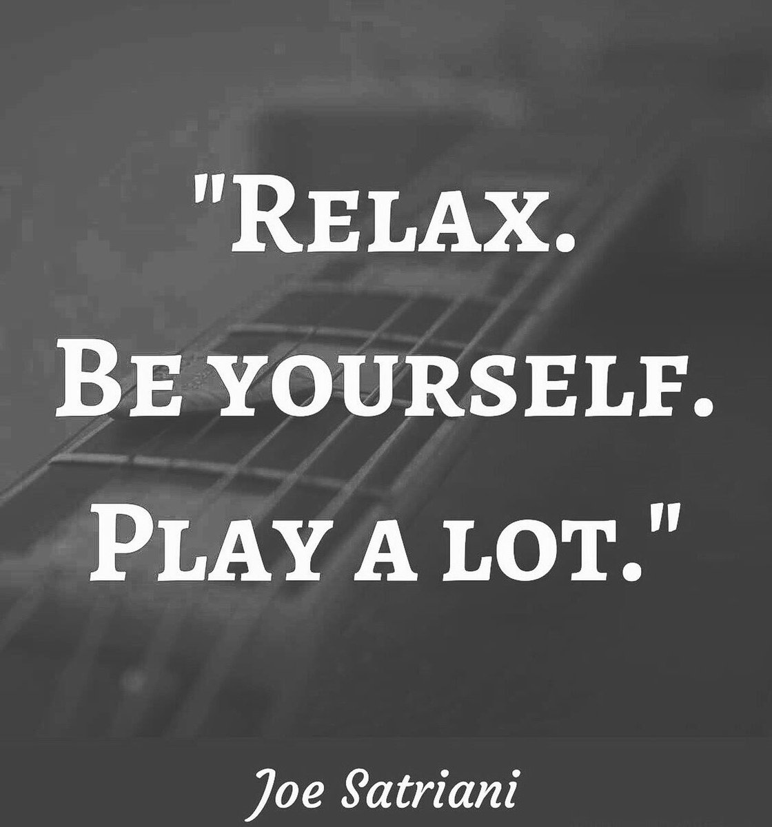 EllesOver's tweet photo. “Relax. Be yourself. Play a lot.” - Joe Satriani 
 #musicmonday @chickenfootjoe https://t.co/zEMUzW5d66