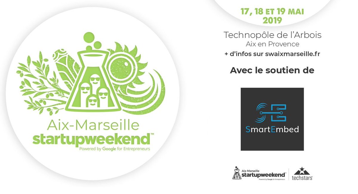 swAixMarseille's tweet photo. #MERCI ❤ @smartembed13 Partenaire du Startup Weekend Aix-Marseille du 17 au 19 mai #SWAM2019
Rejoignez nous : https://t.co/0ACNQN6ak3
#startup #swam #weloveyou #innovation #AMFT https://t.co/x2GmmieY46
