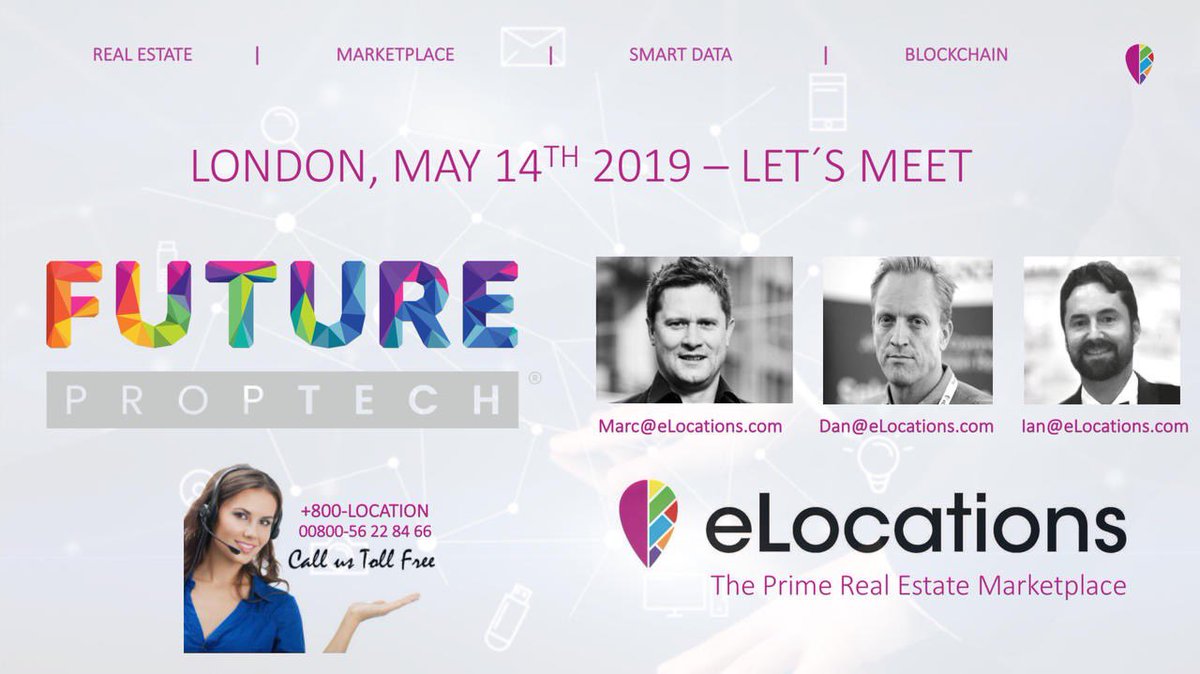 e_locations's tweet photo. Good morning! ⏰- Will you be at #FuturePropTech tomorrow in London? The #eLocations management team will be there to present the latest progress on our Global Commercial #PropTech Platform. #LocationIntelligence #TenancyInsights #DecisionMaking
@_futureproperty https://t.co/nXGfZXzmqy