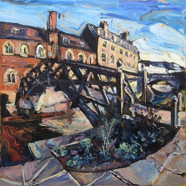 susanisaac's tweet photo. One I did earlier! The Mathematical Bridge at @QueensCam - painted when my daughter was studying in Cambridge. Just getting started this morning in same area for @PaintOutCambs. 
#QueensCollegeCambridge #PaintOutCambs #POC2019 #pleinair #OpenAirArt #susanisaac #susanisaacartist https://t.co/FqfRuvW32y