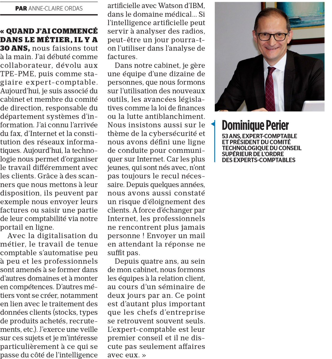 Dominiqueperier's tweet image. #presse
 
Les experts-comptables aux cotés des start-up.
 
Dans ce cahier spécial du @le_Parisien, @Dominiqueperier traite le sujet de la #transitiondigitale
 
Article complet sur : linkedin.com/feed/update/ur…
 
Le Parisien, 13 mai 2019
 
@CSOEC #EC #startup