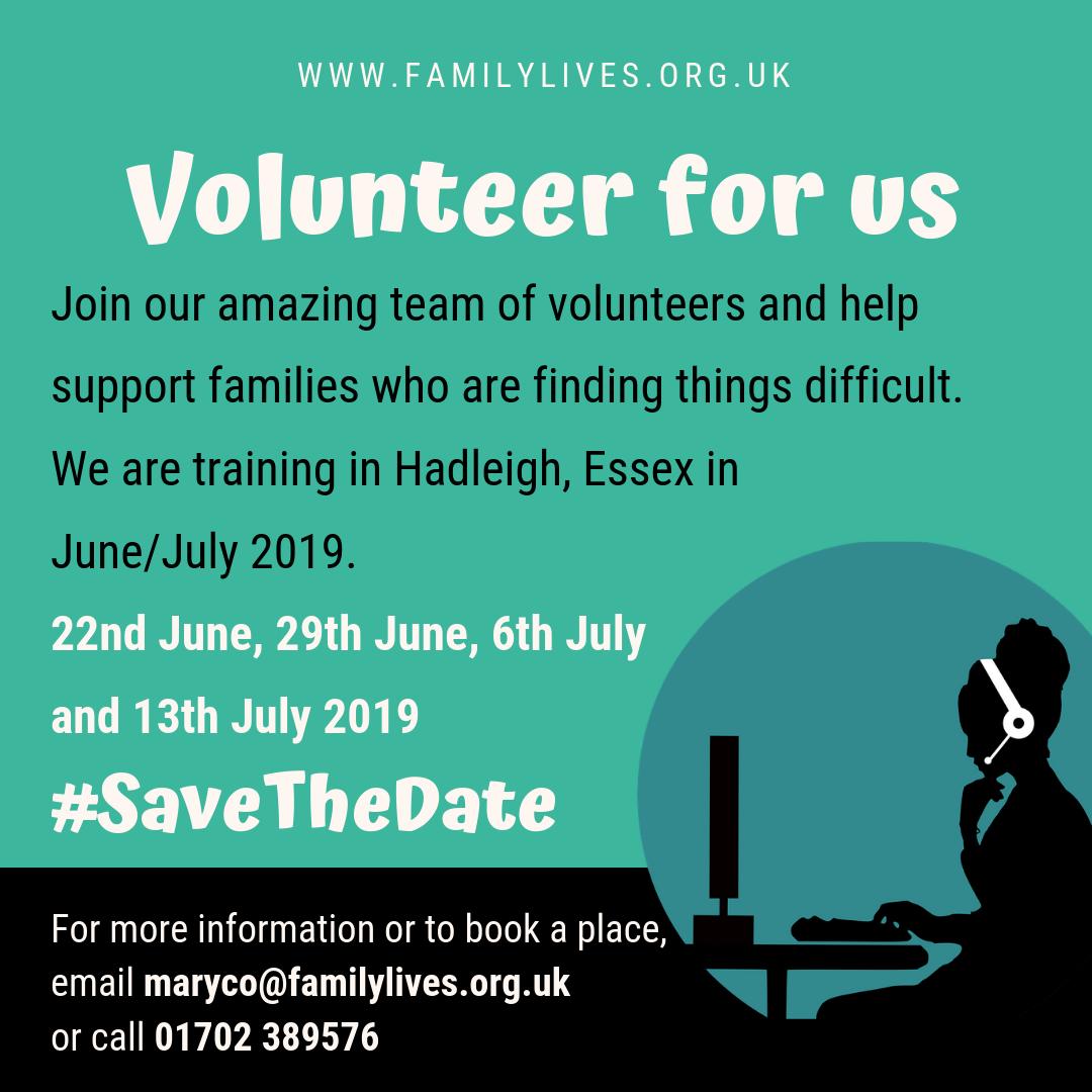 Coram_FL's tweet photo. Our volunteers are a lifeline to so many families, become a part of the team in our #Essex office - Training starts in June/July info below! #Volunteerforus #RTandShare https://t.co/mNoMY3WOQY