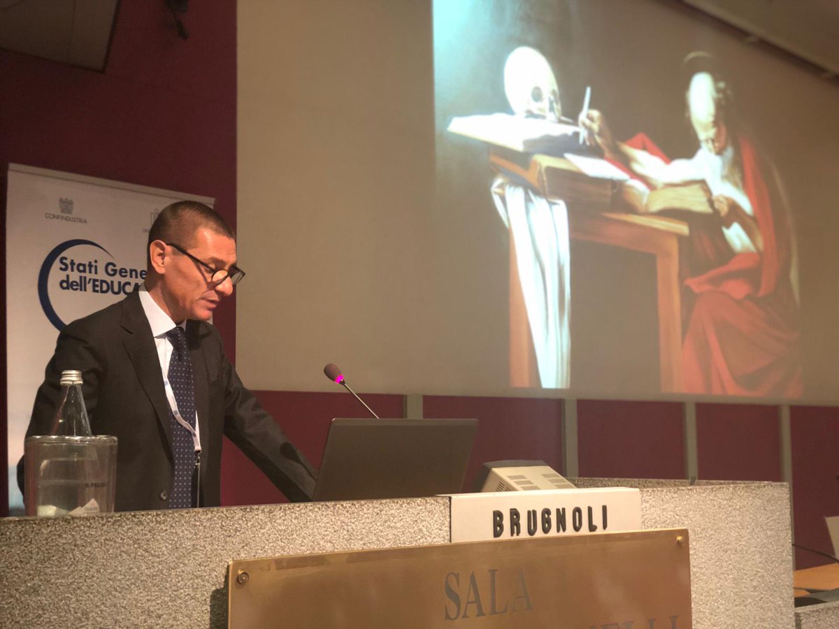 Confindustria's tweet photo. .@gbrugnoli70: La formazione deve tornare al centro dell'agenda del paese. Il tema è dimenticato e soffocato ma è qui che ci giochiamo il futuro: è la chiave dello sviluppo economico e industriale perché crea lavoro, ricchezza e benessere per tutti #StatiGeneraliEducation https://t.co/BwlyYeZWri