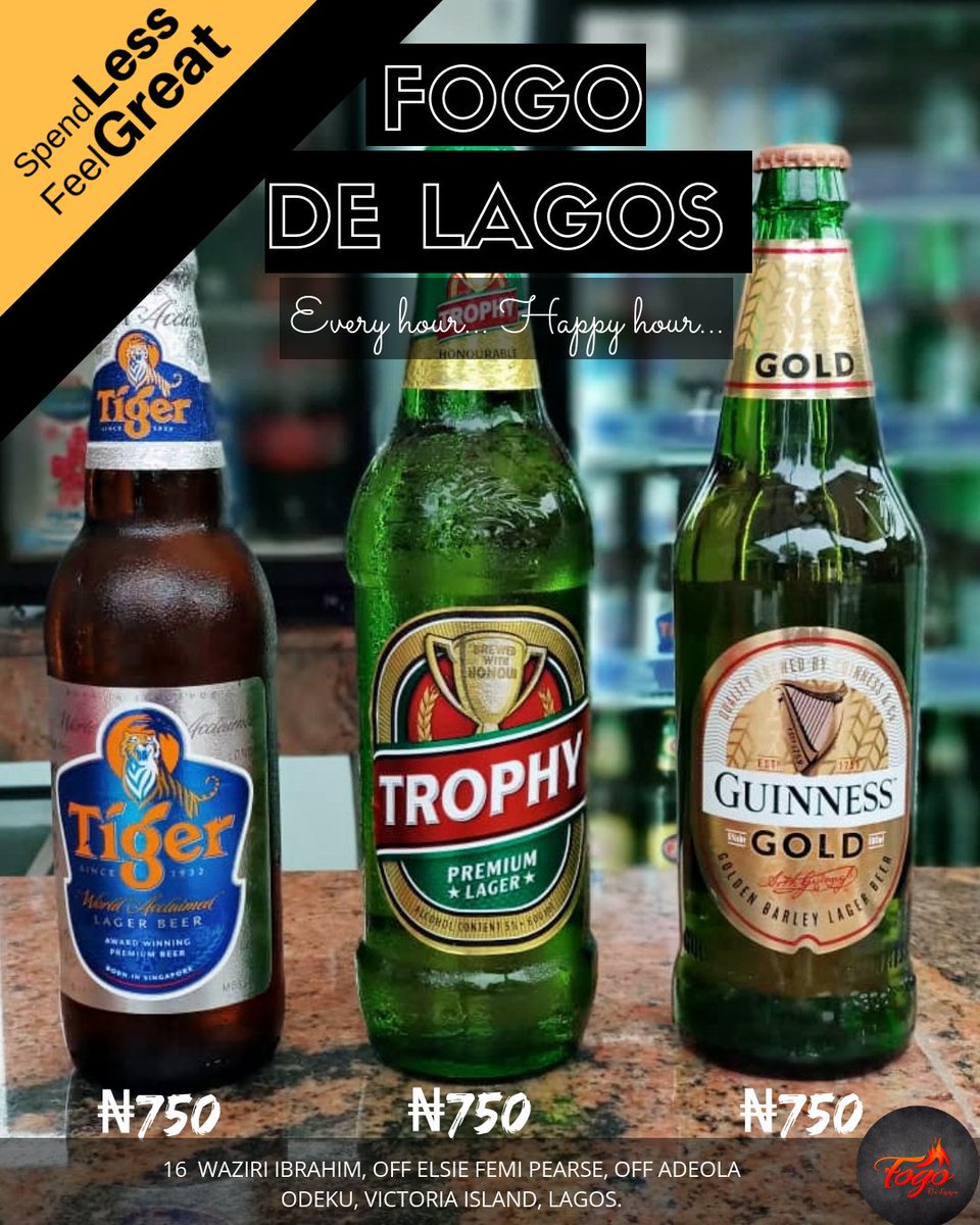 fogodelagos's tweet photo. Get the cheapest prices on beer in Victoria Island. Get Heineken for as low as 600 naira. You don't have to spend BIG to have a nice time. For enquiries, call 08131289568 or 08126679501
_______
#fogodelagos #beer #drinks #tiger #tigerbeer #trophy #trophybeer #guiness #guinessgold https://t.co/lPDFWXZUMc