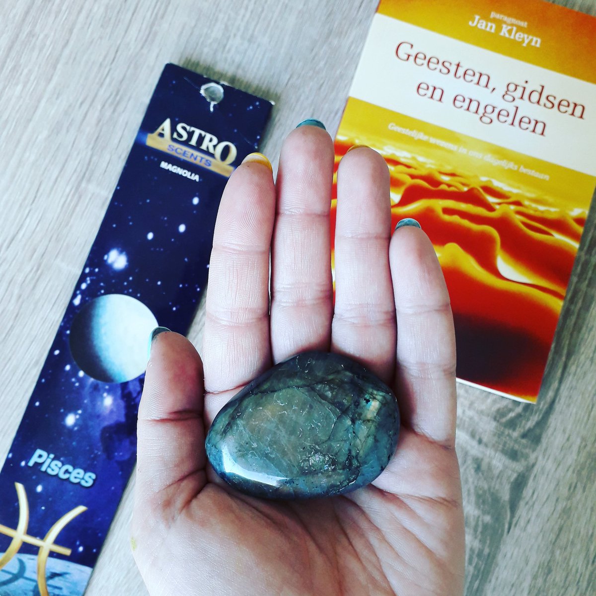 MyrthevanGestel's tweet photo. Heerlijk op en neer gefietst naar Breda om een kijkje te nemen bij de Maretak en natuurlijk wat meegenomen.๐๐โ๏ธ #Labradoriet #wicca #nature #natuur #wierrook #fietsen #cycling https://t.co/JZ3Xw7HvBu