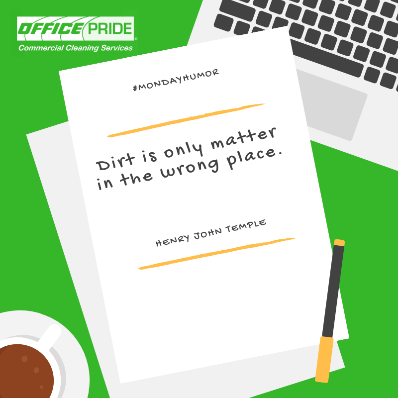 #MondayHumor - If only dirt landed in the garbage can instead of on the desks.  #CorporateCleaning #CommercialCleaning