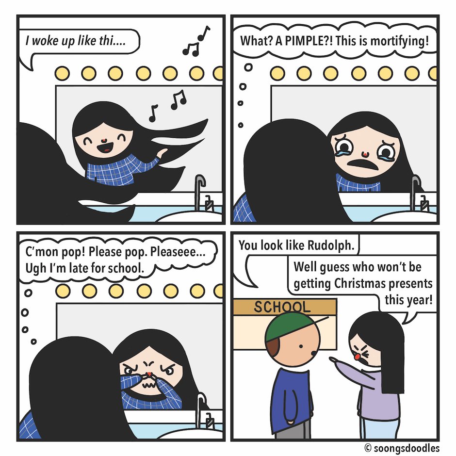 soongsdoodles's tweet image. I woke up like disssss

#iwokeuplikethis #pimpleproblems #highschool #collegelife #femaleproblems #webcomic #webcomics